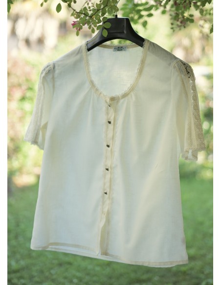 CAMICIA STILE TIROLESE  tg 46 it  PERRY VINTAGE