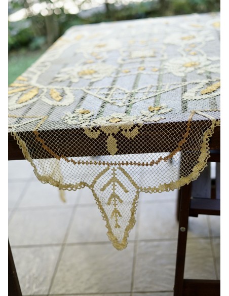 ANTICA TOVAGLIETTA  FILET A RETE 140x140 cm ca.