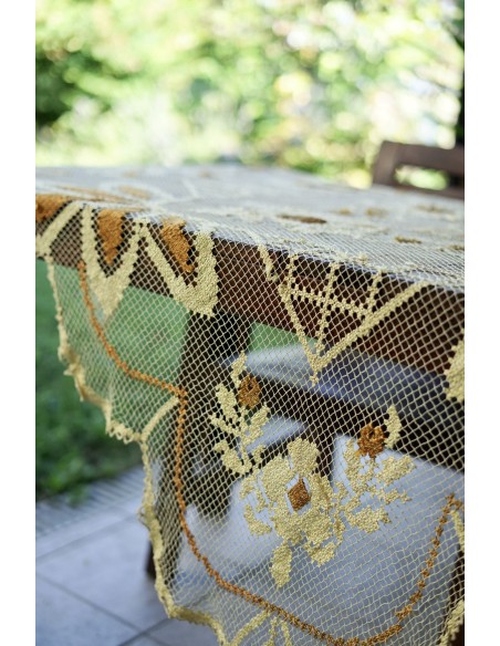 ANTICA TOVAGLIETTA  FILET A RETE 140x140 cm ca.