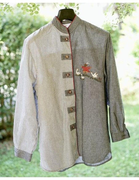 CAMICIA STILE TIROLESE  tg 42 it.