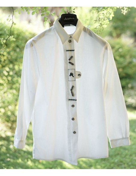 CAMICIA STILE TIROLESE  tg 44/46 it. Hammerschmid