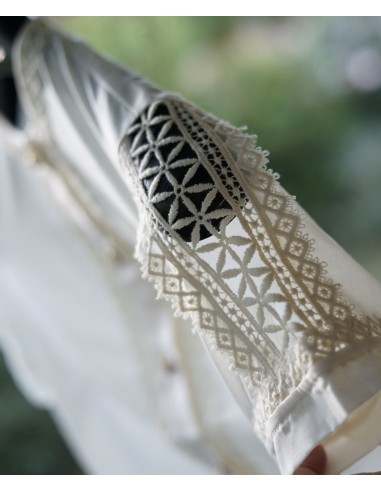 CAMICIA  TIROLESE CON PIZZO  tg 50/52 it.