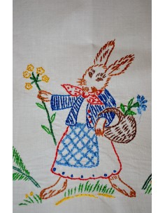 TOVAGLIETTA PASQUALE RICAMATA A MANO 76x76