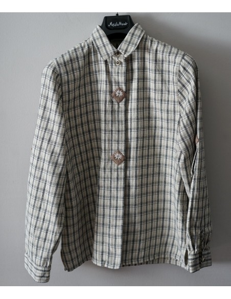 CAMICIA  TIROLESE QUADRETTI tg 42 it.