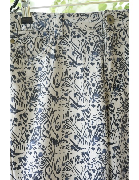 PANTALONI COTONE   tg 44/46it. BIANCO / BLU