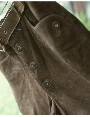 PANTALONI tg. 56 PELLE  TIROLESE CON CINTURA