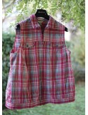Camicia Smanicata Quadretti tg.2XL