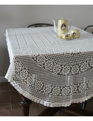 TOVAGLIA OVALE IN PIZZO  230x135cm