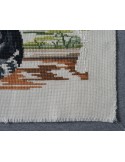 STUPENDO  RICAMO STILE INGLESE 68x60cm