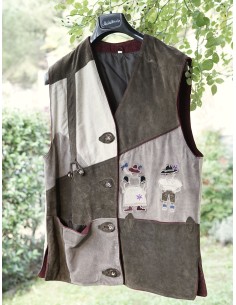 GILET PELLE  tg.46 it. DONNA TIROLESE 