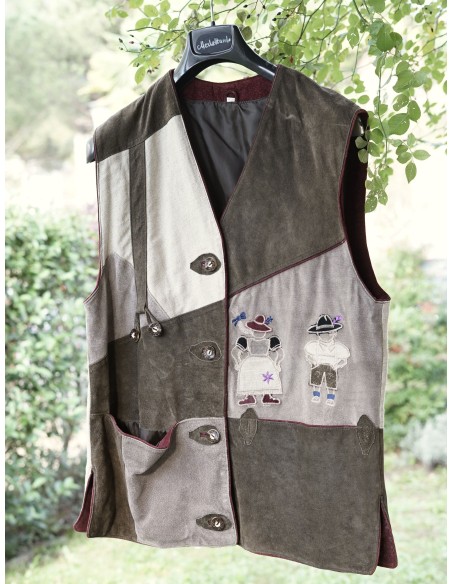 GILET PELLE  tg.46 it. DONNA TIROLESE 