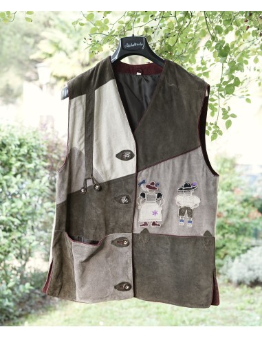GILET PELLE  tg.46 it. DONNA TIROLESE 