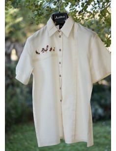 CAMICIA  IN STILE TIROLESE  tg 42/44