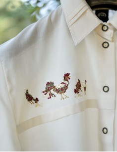 CAMICIA  IN STILE TIROLESE  tg 42/44 2