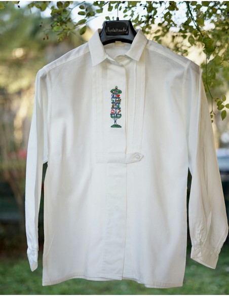 CAMICIA DONNA tg. 42/44  TIROLESE  CON RICAMO