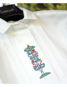 CAMICIA DONNA tg. 42/44  TIROLESE  CON RICAMO 2