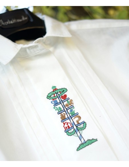 CAMICIA DONNA tg. 42/44  TIROLESE  CON RICAMO