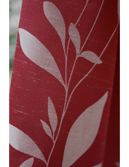 COPPIA TENDE  CON MANTOVANA E FERMATENDE rosso-bordeaux alt. 265 cm