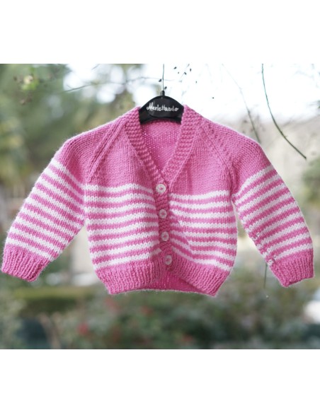 GOLFINO ROSA REALIZZATO A MANO 3/6 mesi