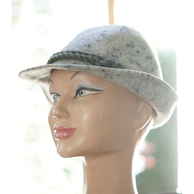 CAPPELLO VINTAGE STILE TIROLESE tg 55 circa