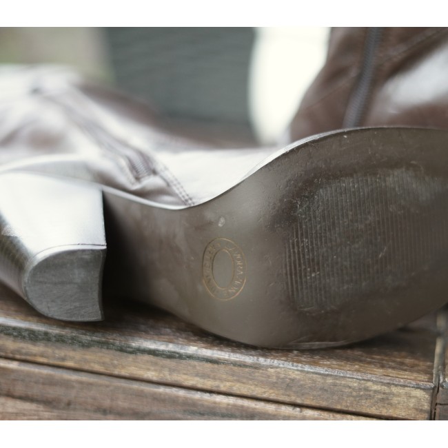 SCARPE STIVALI STIVALETTO DONNA  N* 38 MARRONE...