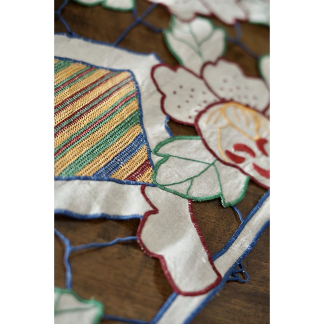 ANTICO CENTRO RICAMATO A MANO 110x35 cm