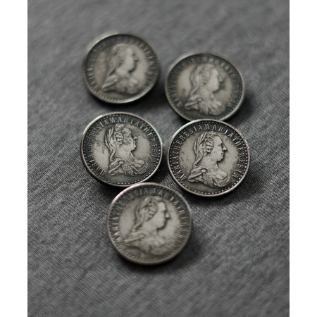 SET 5 BOTTONI  STILE TIROLESE VINTAGE diam. 2,8cm