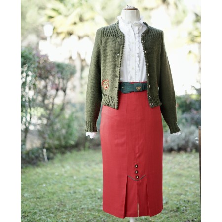 GONNA  STILE TIROLESE TG. 40 it. rossa