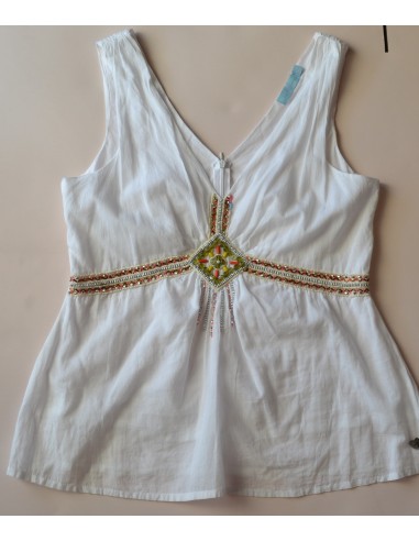 TOP IN COTONE CON RICAMI  Tg.44/46