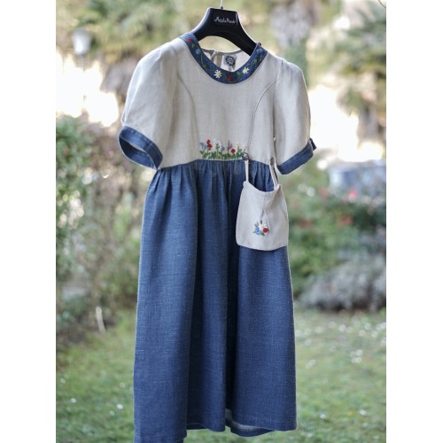 ABITO BAMBINA  IN STILE TIROLESE  tg. 134- 9 anni