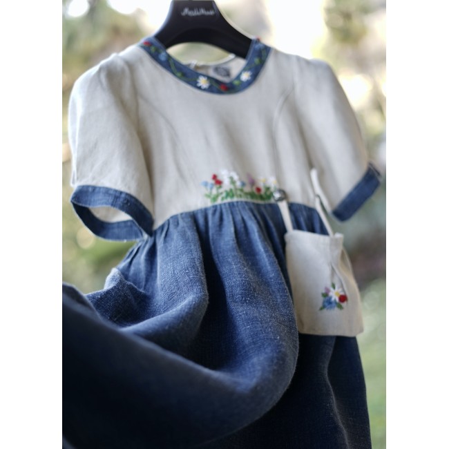 ABITO BAMBINA  IN STILE TIROLESE  tg. 134- 9 anni