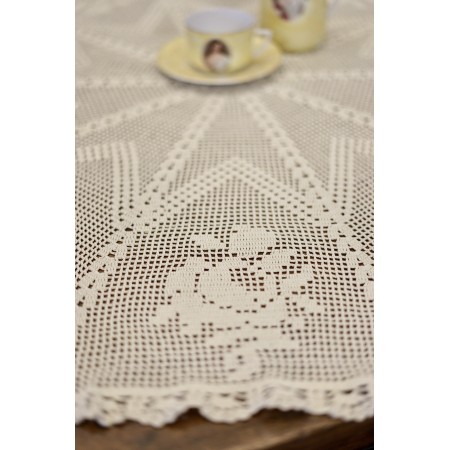 TOVAGLIETTA  REALIZZATA A MANO AD UNCINETTO diam.104