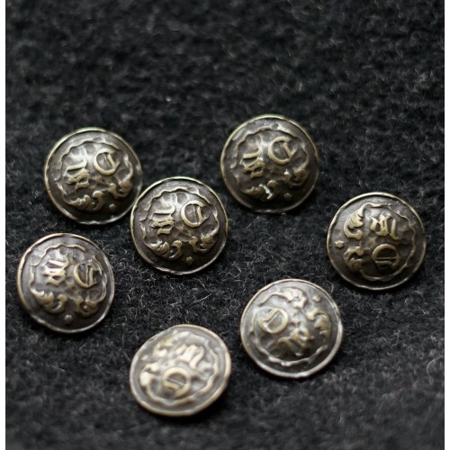 SET 7 BOTTONI STILE TIROLESE diam. 2,2 cm OS TRACHTEN