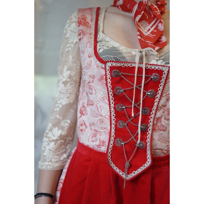 ELEGANTE LUNGO ABITO DIRNDL TIROLESE  tg 40 it....