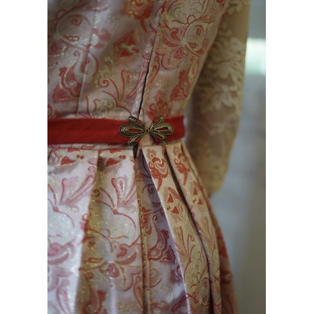 ELEGANTE LUNGO ABITO DIRNDL TIROLESE  tg 40 it. VINTAGE