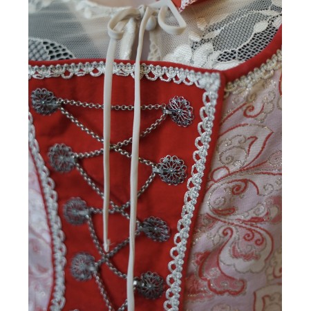 ELEGANTE LUNGO ABITO DIRNDL TIROLESE  tg 40 it. VINTAGE