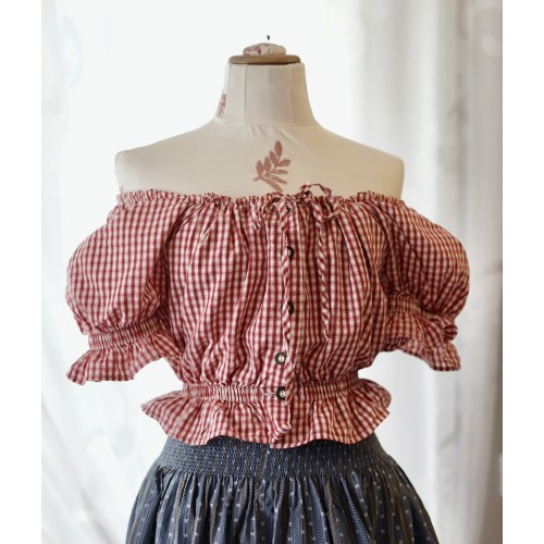 CAMICETTA  TIROLESE  TG.40/42  it. ROSSA 2