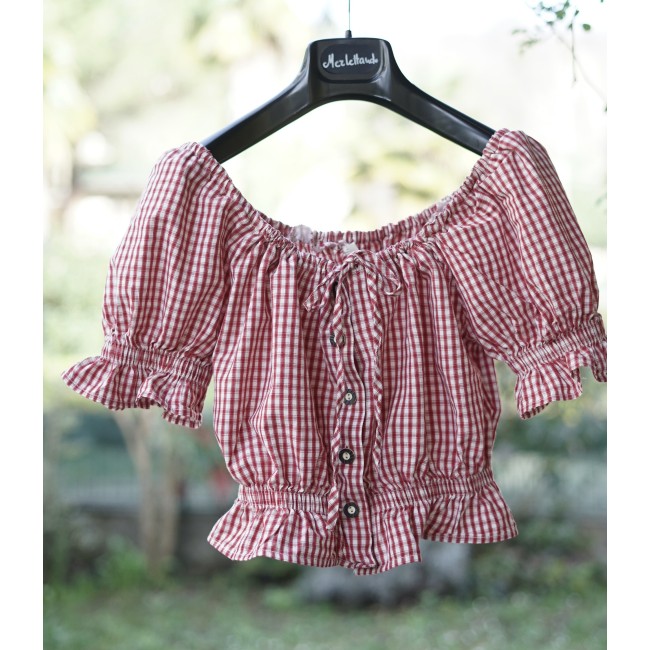 CAMICETTA  TIROLESE  TG.40/42  it. ROSSA