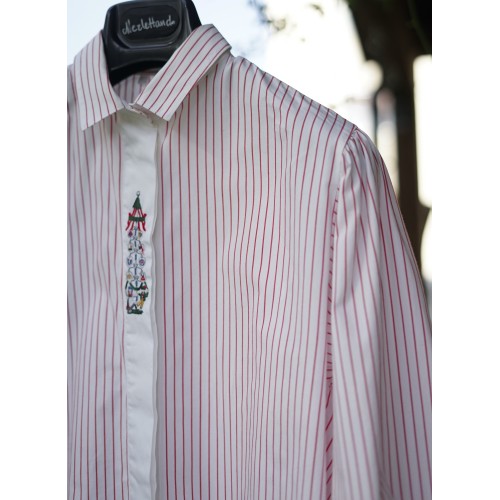 CAMICIA STILE TIROLESE  TG.46  it. 2