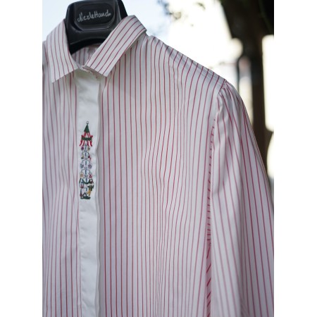 CAMICIA STILE TIROLESE  TG.46  it.