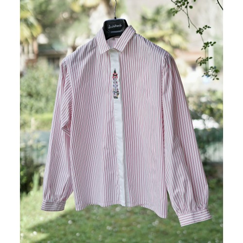 CAMICIA STILE TIROLESE  TG.46  it.