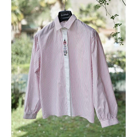 CAMICIA STILE TIROLESE  TG.46  it.