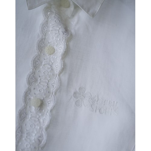 CAMICETTA LINO CON PIZZO  TG. 46 it. 2