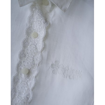 CAMICETTA LINO CON PIZZO  TG. 46 it.