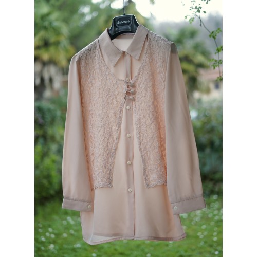 CAMICETTA VINTAGE '90 CON PIZZO  TG. 46 it.