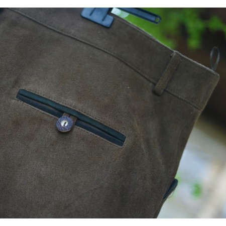 PANTALONCINI tg. 64 IN PELLE STILE TIROLESE BAVARESE