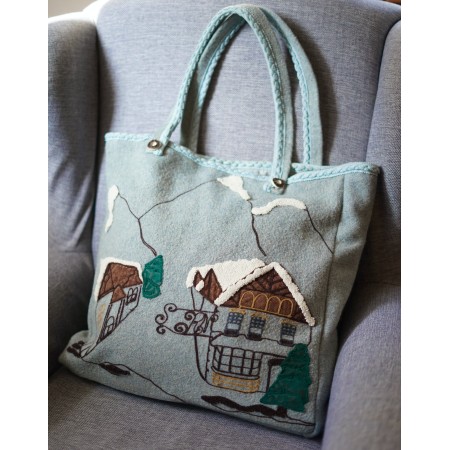 BORSA ARTIGIANALE SHOPPER MORBIDA TIROLESE IN LANA