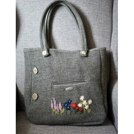 BORSA ARTIGIANALE SHOPPER MORBIDA TIROLESE IN LANA