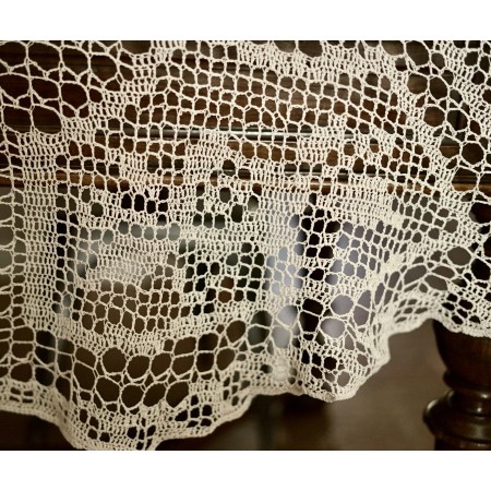 COPRITAVOLO REALIZZATO A MANO UNCINETTO  diam. 160/165cm