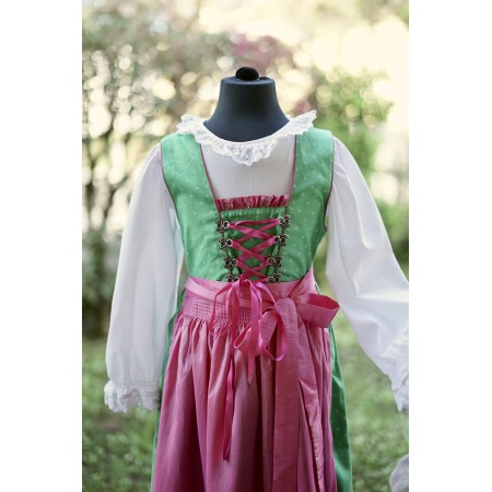 ABITO TIROLESE   tg.128 6/7 anni + GREMBIULE CAMICIA
